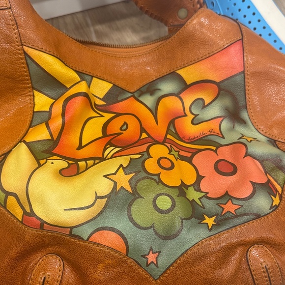 Isabella Fiore Brown Hobo with Vibrant Floral Pattern - Picture 5 of 13